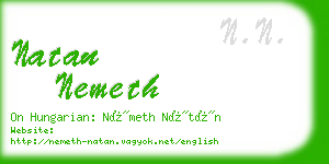 natan nemeth business card